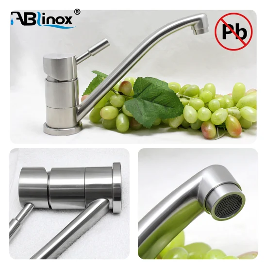 Ablinox Miscelatore per rubinetto in acciaio inossidabile stile moderno Accessori per cucina Accessori per lavabo Rubinetto per acqua potabile